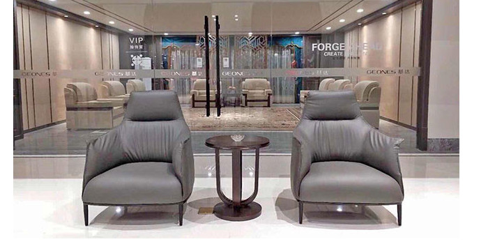 欧式牛皮休闲沙发